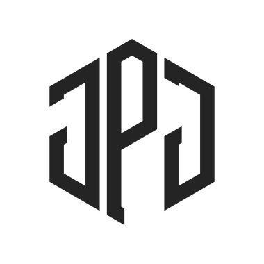 JPJ Logo Tasarımı. Altıgen şekilli ilk Harf JPJ Monogram Logosu