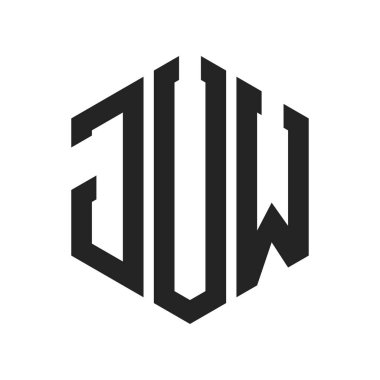 JUW Logo Tasarımı. Altıgen şekilli ilk Harf JUW Monogram Logosu