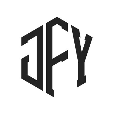 JFY Logo Tasarımı. Altıgen şekilli ilk Harf JFY Monogram Logosu