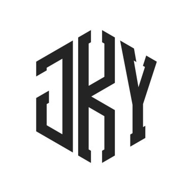JKY Logo Tasarımı. Altıgen şekilli ilk Harf JKY Monogram Logosu