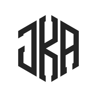 JKA Logo Design. Initial Letter JKA Monogram Logo using Hexagon shape clipart