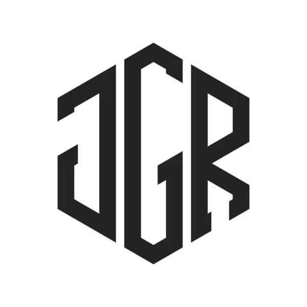 stock vector JGR Logo Design. Initial Letter JGR Monogram Logo using Hexagon shape