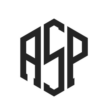 ASP Logo Tasarımı. Altıgen şekil kullanan ilk Harf ASP Monogram Logosu