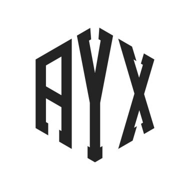 AYX Logo Tasarımı. Altıgen şekil kullanan ilk Harf AYX Monogram Logosu