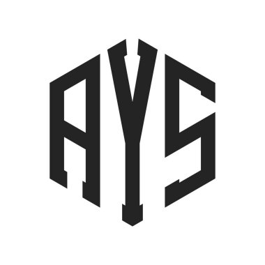 AYS Logo Tasarımı. Altıgen şekil kullanan İlk Harf AYS Monogram Logosu