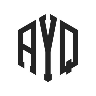 AYQ Logo Tasarımı. Altıgen şekil kullanan ilk Harf AYQ Monogram Logosu