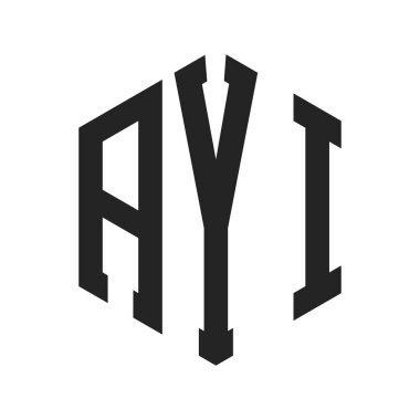 AYI Logo Tasarımı. Altıgen şekil kullanan ilk Harf AYI Monogram Logosu