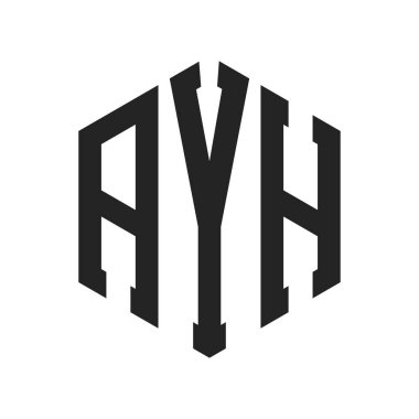 AYH Logo Tasarımı. Altıgen şekil kullanan ilk Harf AYH Monogram Logosu