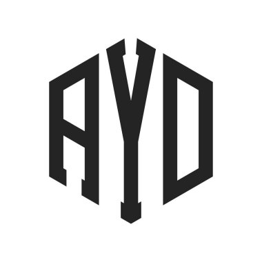 AYD Logo Tasarımı. Altıgen şekilli ilk Harf AYD Monogram Logosu