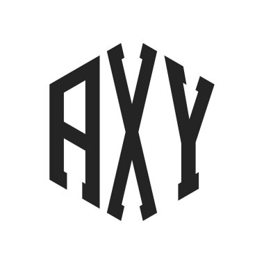 AXY Logo Tasarımı. Altıgen şekil kullanan ilk Harf AXY Monogram Logosu