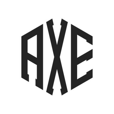AXE Logo Tasarımı. Altıgen şekilli Harf AXE Monogram Logosu