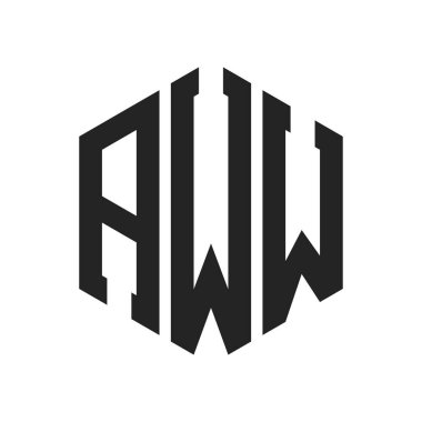 AWW Logo Design. Initial Letter AWW Monogram Logo using Hexagon shape clipart