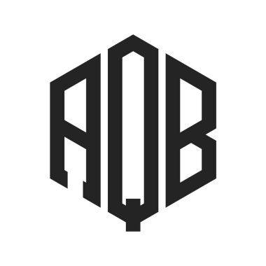 AQB Logo Tasarımı. Altıgen şekilli ilk Harf AQB Monogram Logosu