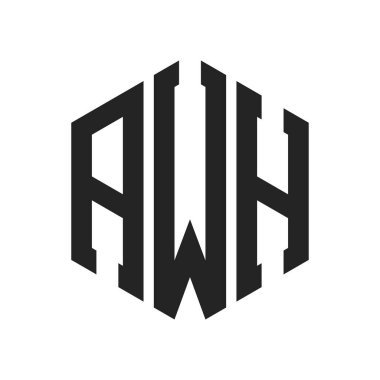 AWH Logo Tasarımı. Altıgen şekil kullanan ilk Harf AWH Monogram Logosu