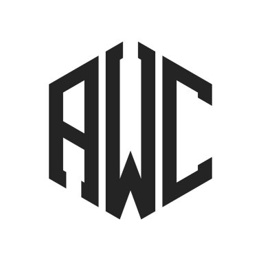 AWC Logo Tasarımı. Altıgen şekil kullanan ilk Harf AWC Monogram Logosu