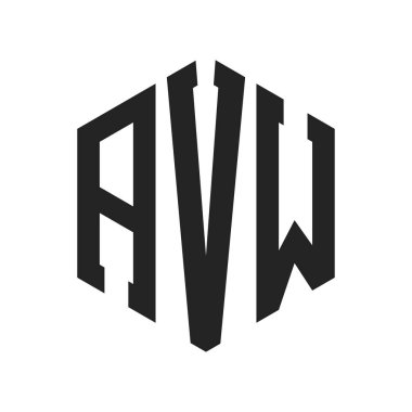 AVW Logo Tasarımı. Altıgen şekil kullanan ilk Harf AVW Monogram Logosu