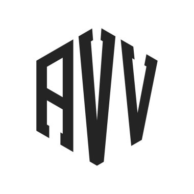 AVV Logo Tasarımı. İlk Harf AVV Monogram Logosu Hexagon şekli ile