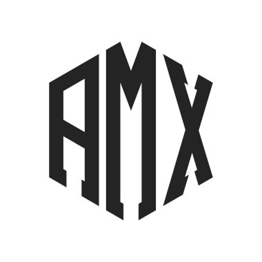 AMX Logo Tasarımı. Altıgen şekilli ilk Harf AMX Monogram Logosu