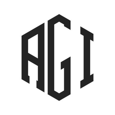 AGI Logo Tasarımı. Altıgen şekilli ilk Harf AGI Monogram Logosu