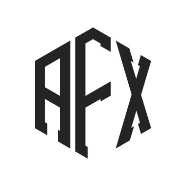AFX Logo Tasarımı. Altıgen şekilli ilk Harf AFX Monogram Logosu