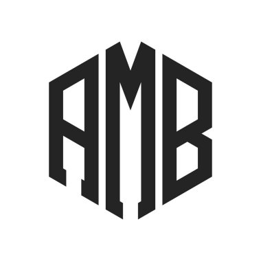 AMB Logo Tasarımı. Altıgen şekilli ilk Harf AMB Monogram Logosu