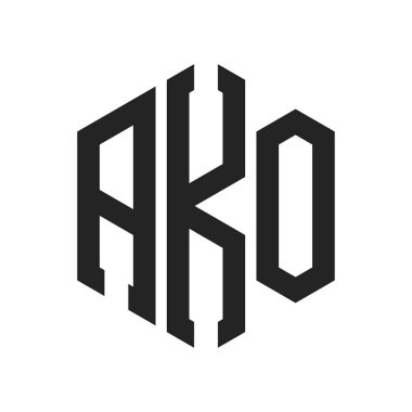 AKO Logo Tasarımı. Altıgen şekilli ilk Harf AKO Monogram Logosu