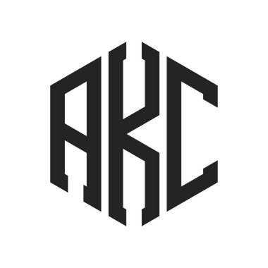 AKC Logo Tasarımı. İlk Harf AKC Monogram Logosu Hexagon şekli ile