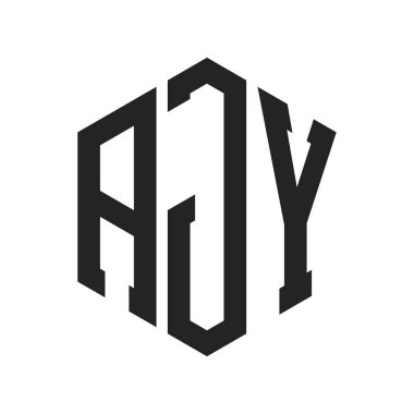 AJY Logo Tasarımı. Altıgen şekilli ilk Harf AJY Monogram Logosu