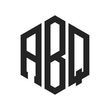 ABQ Logo Design. Initial Letter ABQ Monogram Logo using Hexagon shape clipart