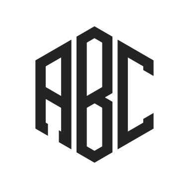 ABC Logo Tasarımı. Altıgen şekilli ilk harf ABC Monogram Logosu