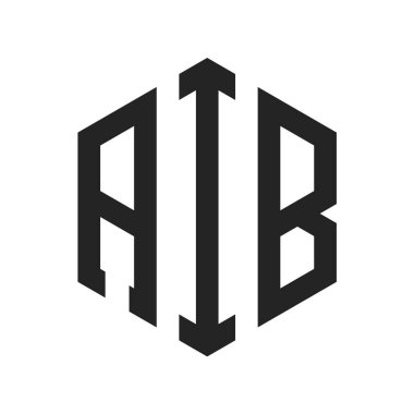 AIB Logo Tasarımı. Altıgen şekil kullanan ilk Harf AIB Monogram Logosu