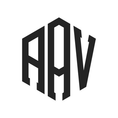AAV Logo Tasarımı. İlk Harf AAV Monogram Logosu Hexagon şekli ile