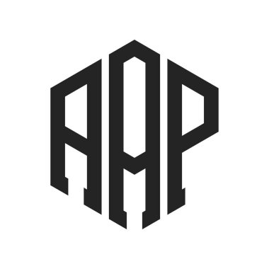 AAP Logo Tasarımı. Altıgen şekilli ilk Harf AAP Monogram Logosu