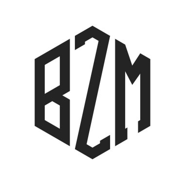 BZM Logo Tasarımı. Altıgen şekil kullanan ilk Harf BZM Monogram Logosu