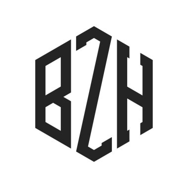 BZH Logo Tasarımı. Altıgen şekil kullanan ilk Harf BZH Monogram Logosu