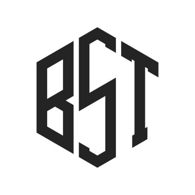 BST Logo Tasarımı. Altıgen şekil kullanan ilk Harf BST Monogram Logosu