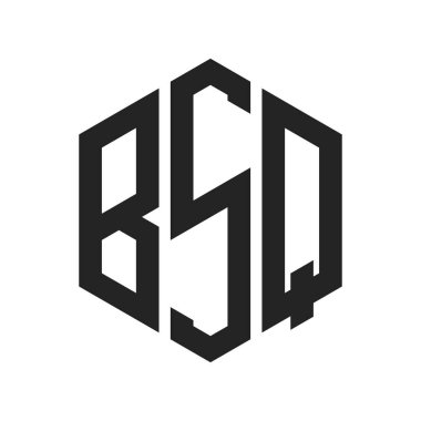 BSQ Logo Tasarımı. Altıgen şekil kullanan ilk Harf BSQ Monogram Logosu