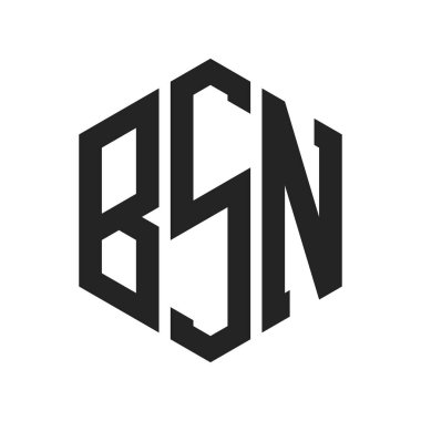 BSN Logo Tasarımı. Altıgen şekil kullanan ilk Harf BSN Monogram Logosu