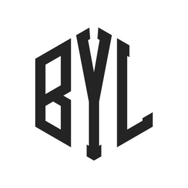 BYL Logo Tasarımı. Altıgen şekilli ilk Harf BYL Monogram Logosu