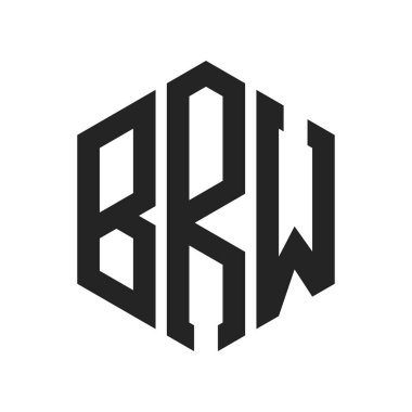 BRW Logo Tasarımı. Altıgen şekil kullanan ilk harf BRW Monogram logosu