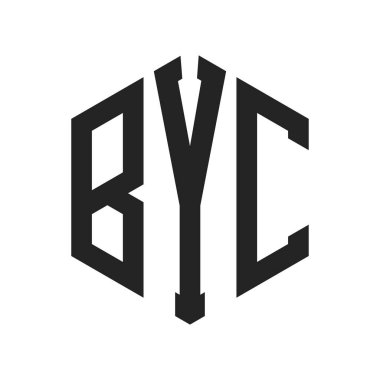 BYC Logo Tasarımı. Altıgen şekilli ilk Harf BYC Monogram Logosu