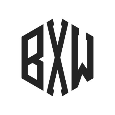 BXW Logo Tasarımı. Altıgen şekil kullanan ilk Harf BXW Monogram Logosu