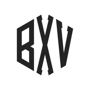 BXV Logo Tasarımı. Hexagon şekli kullanan ilk Harf BXV Monogram Logosu