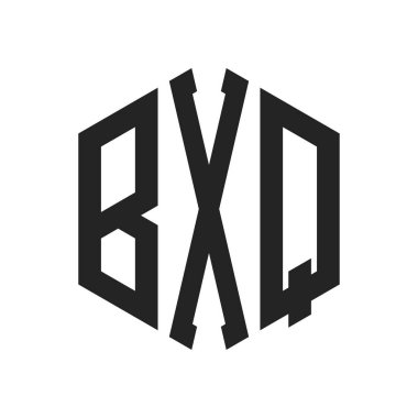 BXQ Logo Tasarımı. Altıgen şekil kullanan ilk Harf BXQ Monogram Logosu