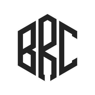 BRC Logo Design. Initial Letter BRC Monogram Logo using Hexagon shape clipart