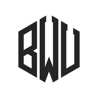 BWU Logo Tasarımı. Altıgen şekil kullanan ilk Harf BWU Monogram Logosu