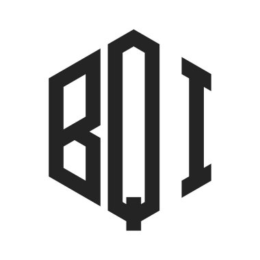 BQI Logo Tasarımı. Altıgen şekil kullanan ilk Harf BQI Monogram Logosu