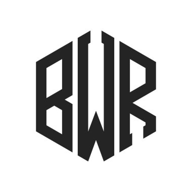 BWR Logo Tasarımı. Altıgen şekil kullanan ilk Harf BWR Monogram Logosu