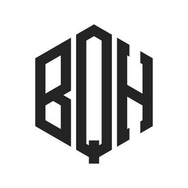 BQH Logo Tasarımı. Altıgen şekil kullanan ilk Harf BQH Monogram Logosu