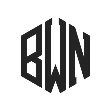 BWN Logo Tasarımı. Altıgen şekil kullanan ilk Harf BWN Monogram Logosu